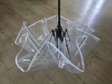 Photo client du parapluie transparent