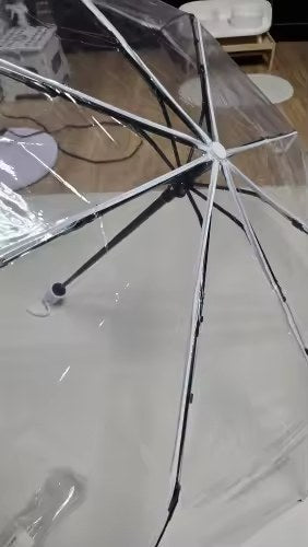 Photo client du parapluie transparent