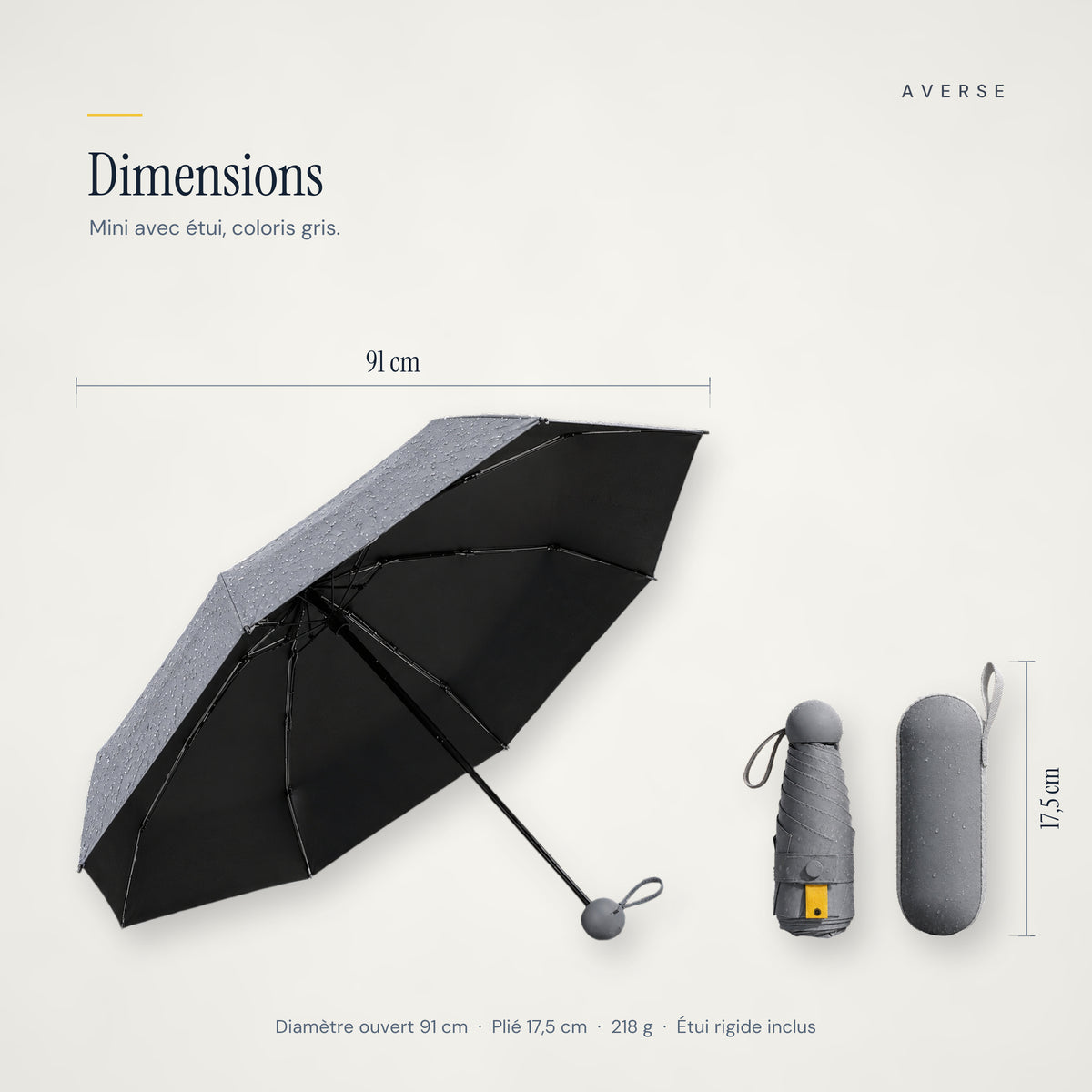 Mini — Gris — dimensions