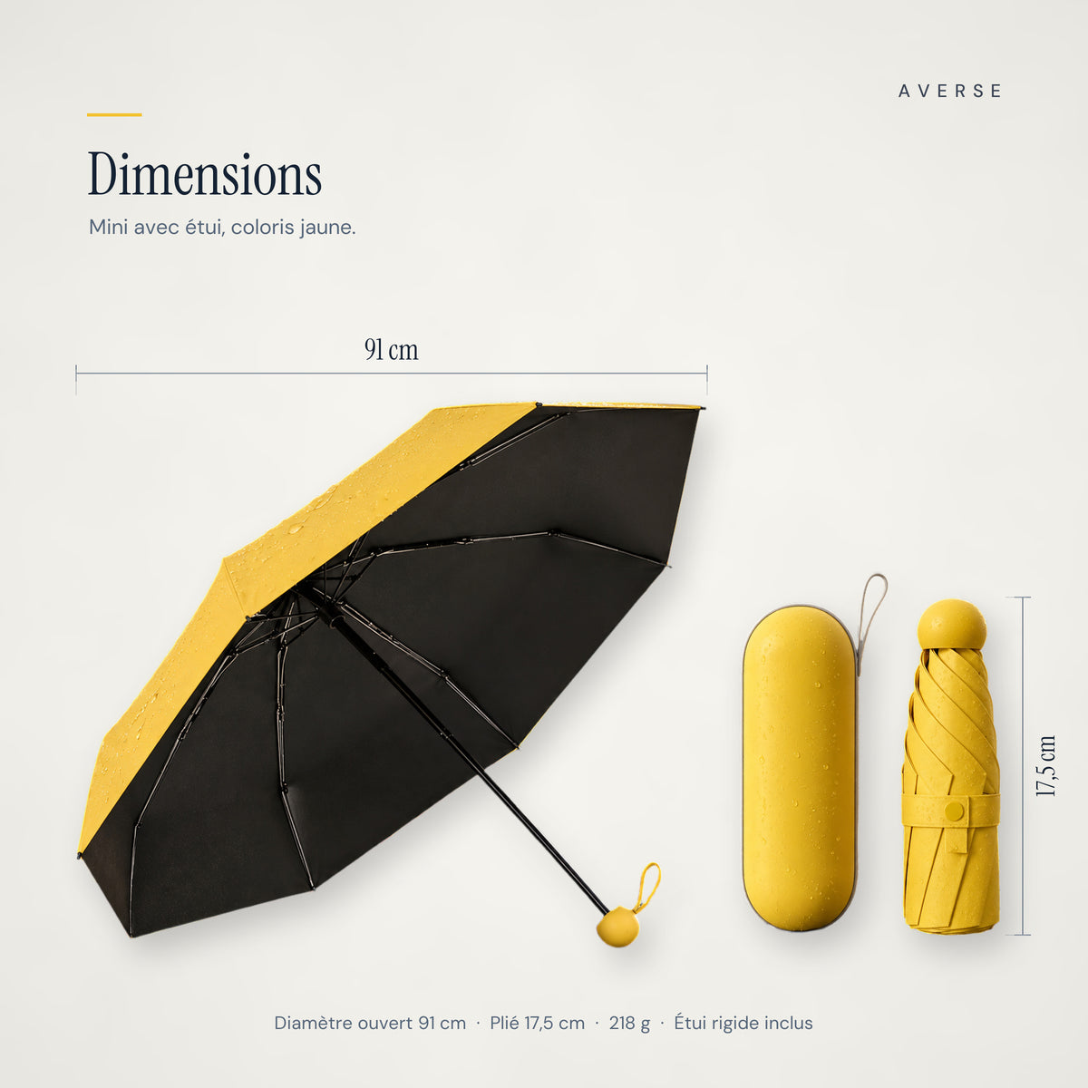 Mini — Jaune — dimensions