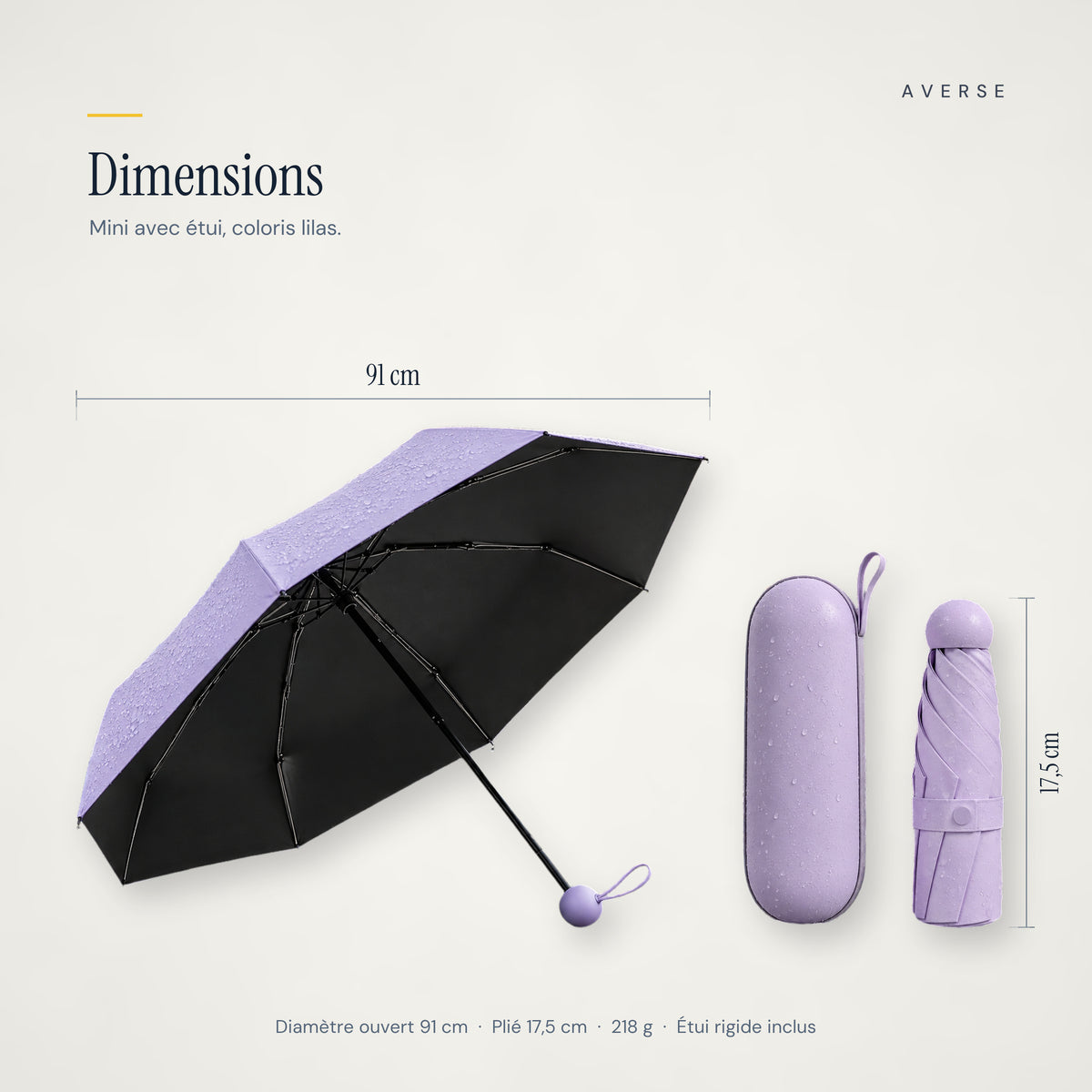 Mini — Lilas — dimensions