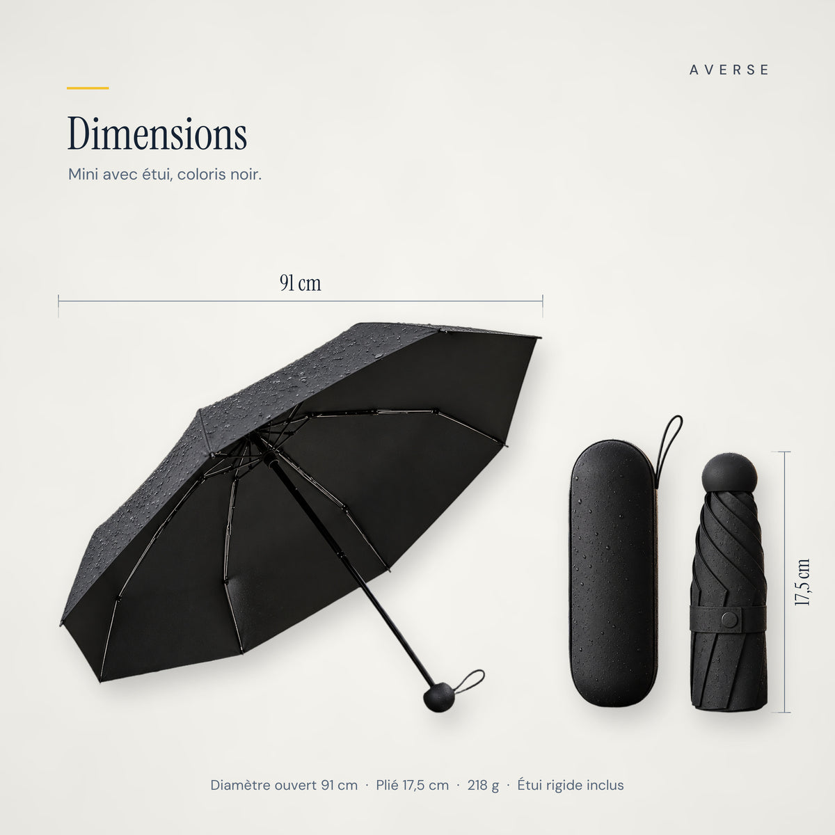 Mini — Noir — dimensions