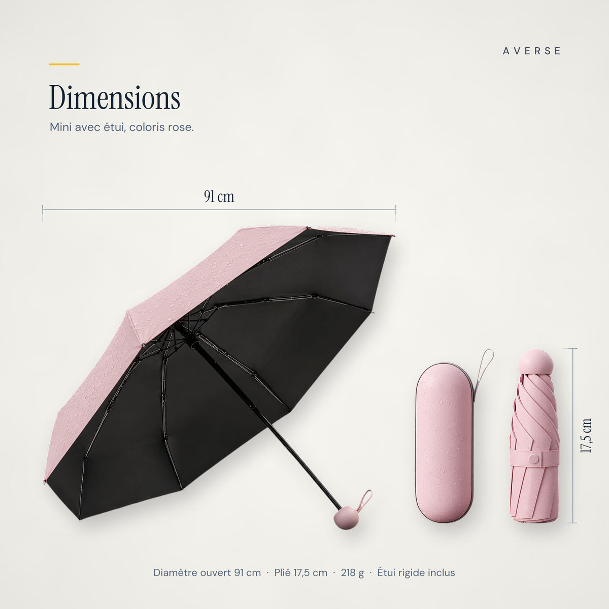 Mini — Rose — dimensions