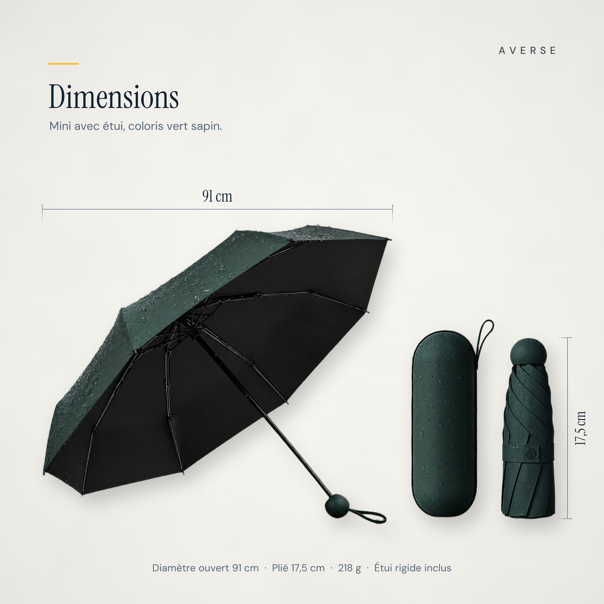 Mini — Vert sapin — dimensions