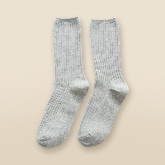 Chaussettes côtelées en coton