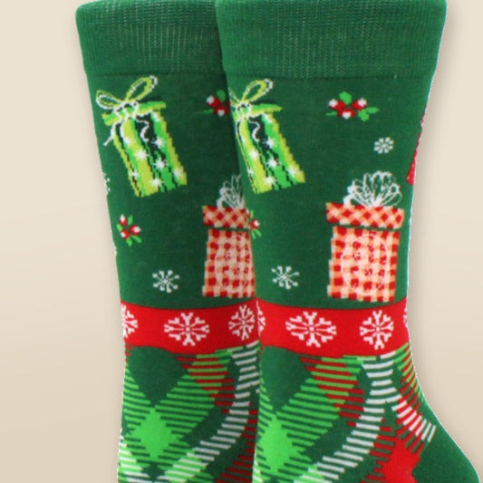 Chaussettes de Noël « Cadeaux tartan »