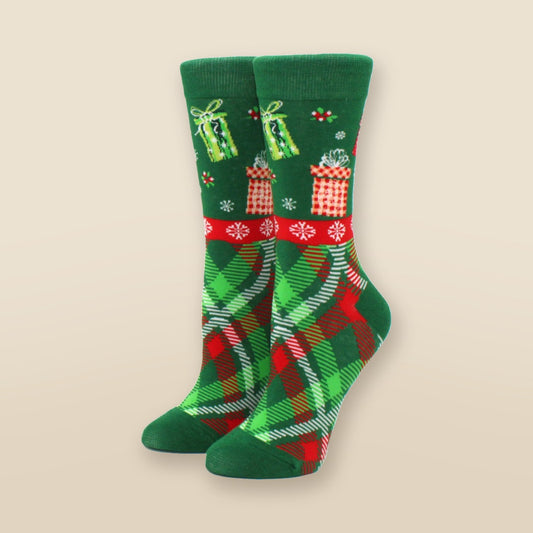 Chaussettes de Noël « Cadeaux tartan »